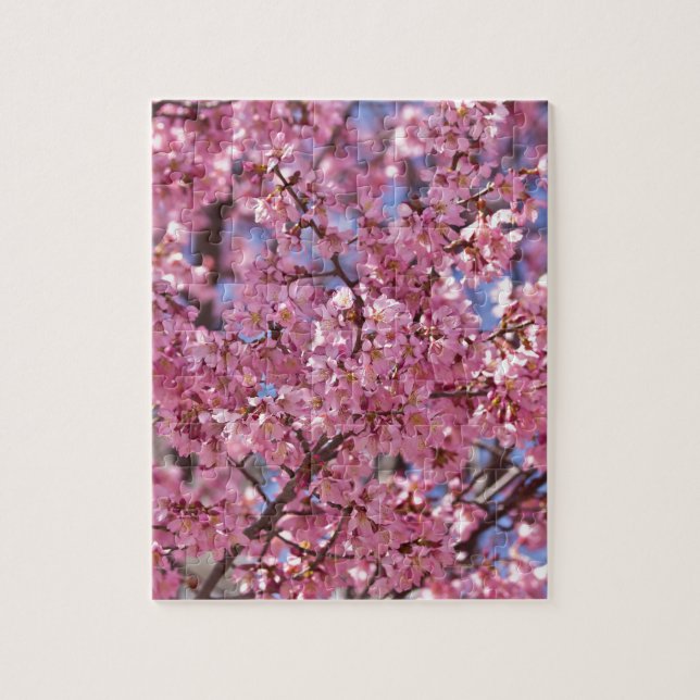 Puzzle Sakura Pink Cherry Blossom Sky (Vertical)