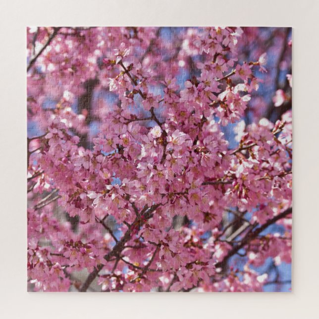 Puzzle Sakura Pink Cherry Blossom Sky (Vertical)