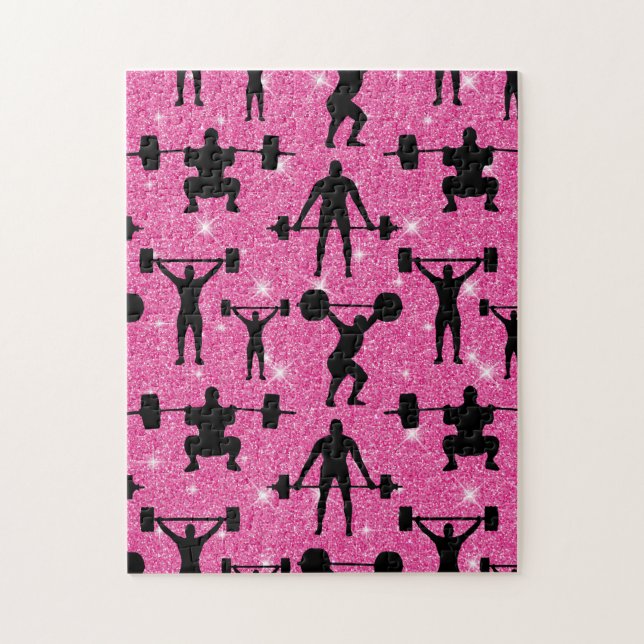 Puzzle Salle De Fitness Sport Parties scintillant Rose (Vertical)