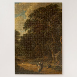 Puzzle Salomon Rombouts - Paysage forestier avec forêt...