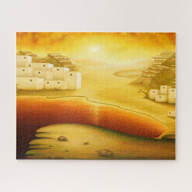 Puzzle "Salut" - Moyen-Orient, Orient Sunset Peinture (Horizontal)