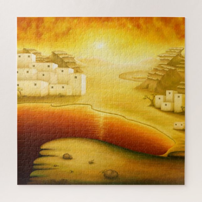 Puzzle "Salut" - Moyen-Orient, Orient Sunset Peinture (Vertical)