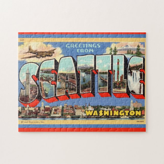 Puzzle Salutation de Seattle 11x14 (Horizontal)