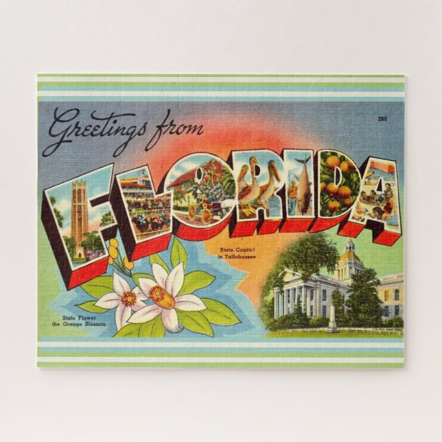 Puzzle Salutation Floride Vintage (Horizontal)