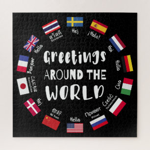 Puzzle Salutations autour du monde, Bonjour dans toutes l