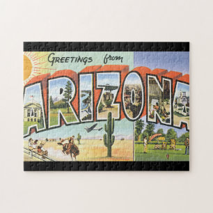Puzzle Salutations d'affiche de voyage d'Arizona_Vintage