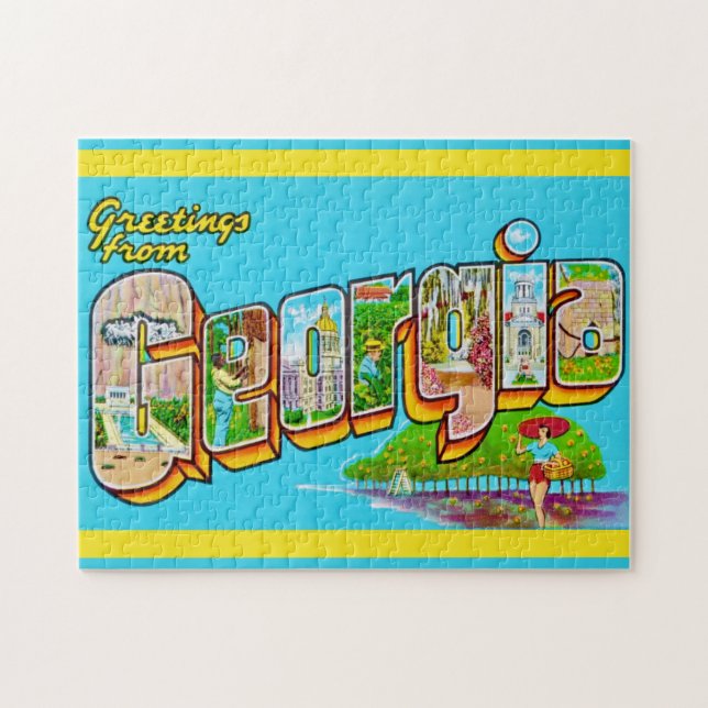 Puzzle Salutations de Géorgie 11x14 (Horizontal)