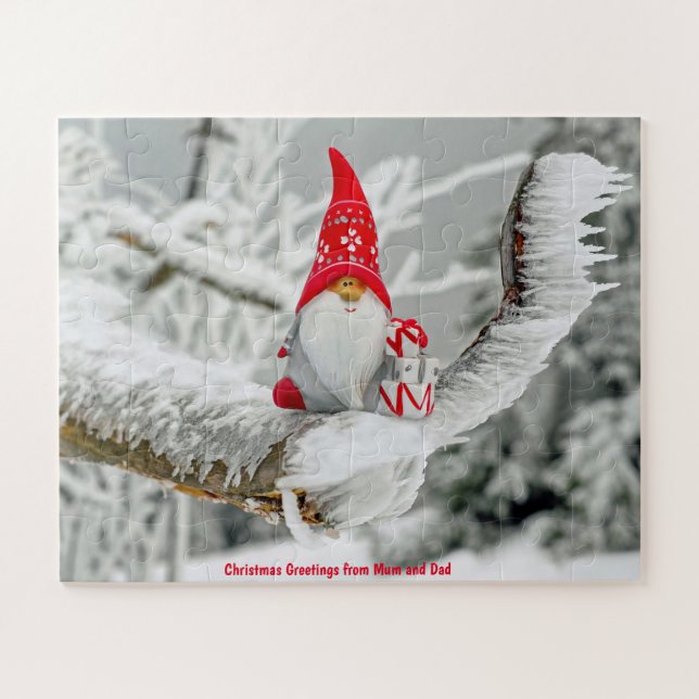 Puzzle Salutations de Noël de maman et papa (Horizontal)