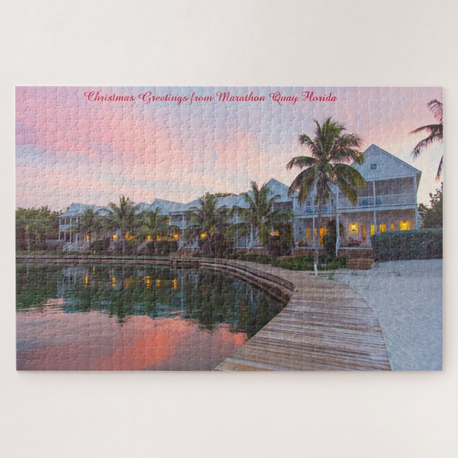 Puzzle Salutations de Noël de Marathon Quay Floride (Horizontal)