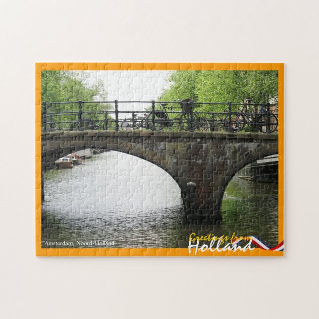 Puzzle Salutations de pont de la Hollande Amsterdam (Horizontal)