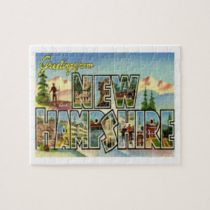 Puzzle Salutations du Vintage voyage du New Hampshire