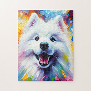Puzzle Samoyed Dog Acrylique Imprimer Cadeau Amoureux des