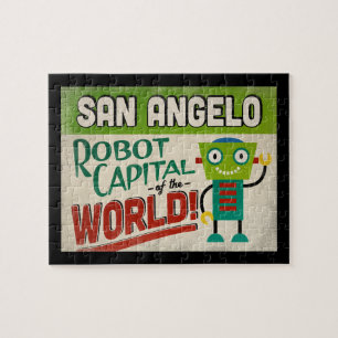 Puzzle San Angelo Texas Robot - Vintage amusant