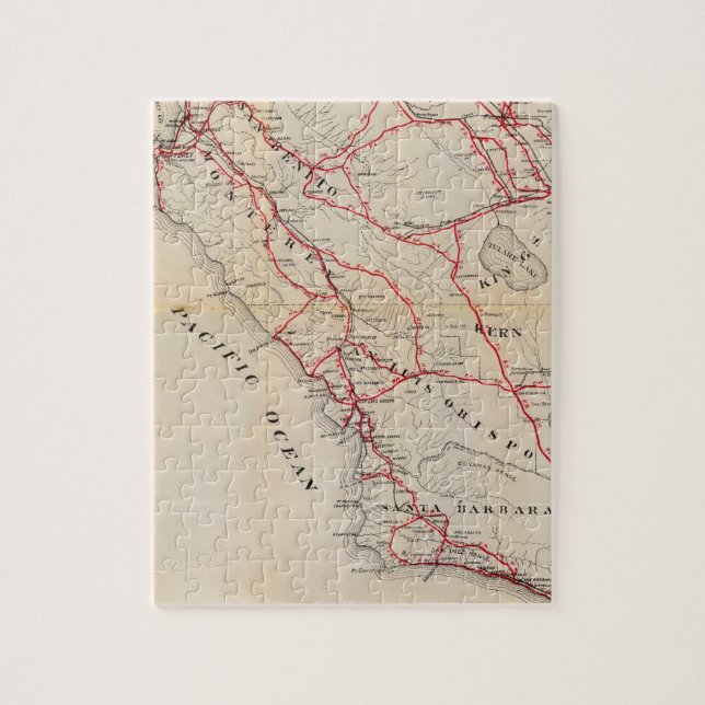 Puzzle San Benito, Fresno, Monterey, San Luis Obispo (Vertical)