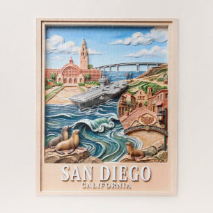 Puzzle San Diego Californie Voyage Monuments 3D Texturés