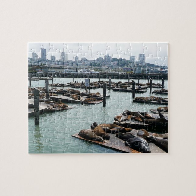Puzzle San Francisco et Pier 39 Sea Lions City Skyline (Horizontal)