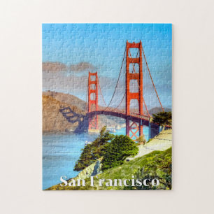 Puzzle San Francisco, Golden Gate Bridge, affiche de voya