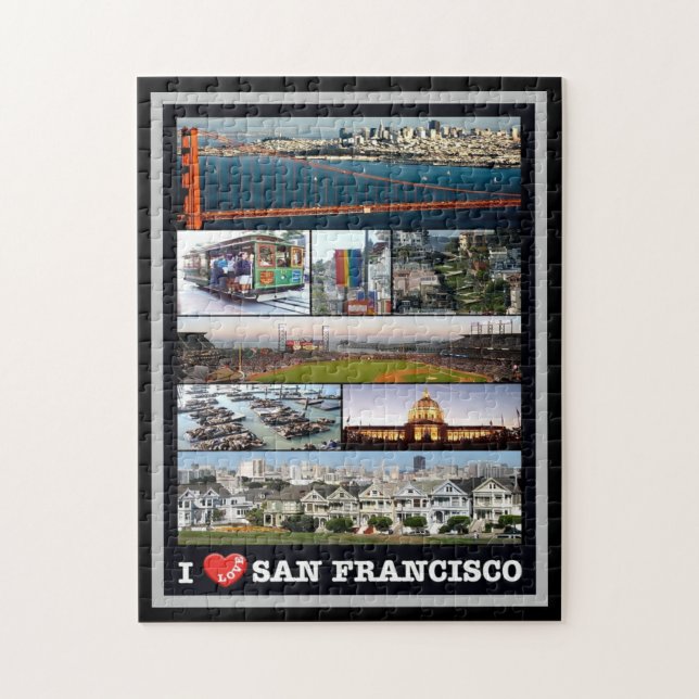 Puzzle San Francisco - I Love - États-Unis - (Vertical)