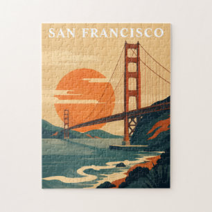 Puzzle San Francisco Voyage Pont Golden Gate Vintage