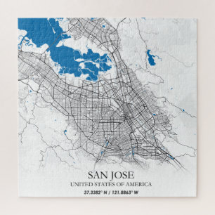 Puzzle San Jose California USA Travel City Carte