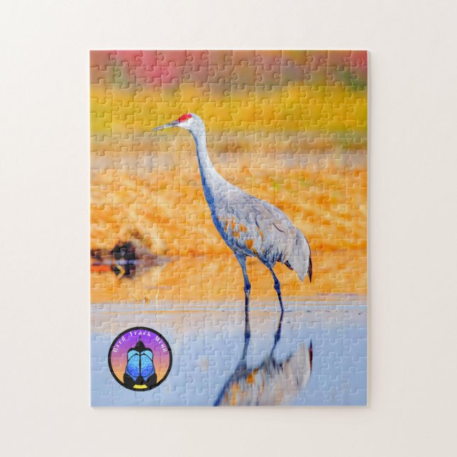 Puzzle Sandhill Crane (Vertical)