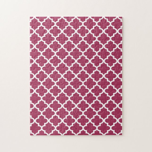 Puzzle Sangria Rouge Marocain Trellis Motif (Vertical)