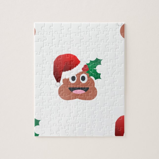Puzzle santa claus poop emoji (Vertical)