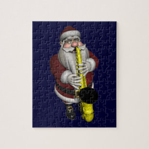 Puzzle Santa Claus Saxophone Player
