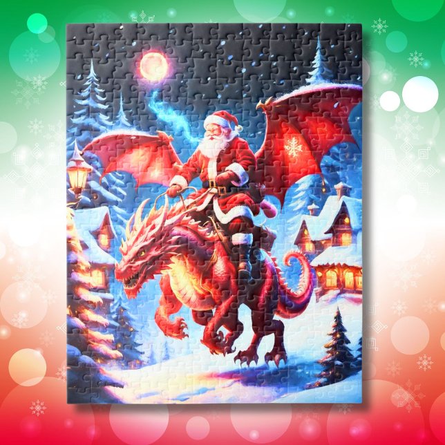 Puzzle Santa et dragon la veille de Noël (Créateur téléchargé)
