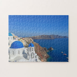 Puzzle Santorin Grèce Bleu Domed Church photo
