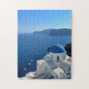 Puzzle Santorin Grèce Bleu Domed Church photo