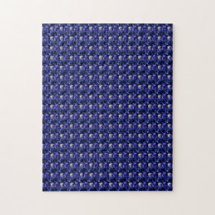 Puzzle Sapphire Diamant Gemstone Art Blue