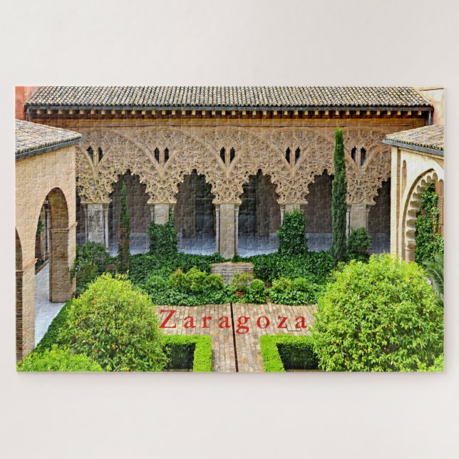Puzzle Saragosse. Aljaferia Palace.Patio De Santa Isabel. (Horizontal)