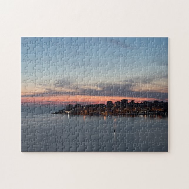 Puzzle Sarande, Albanie, au coucher du soleil (Horizontal)