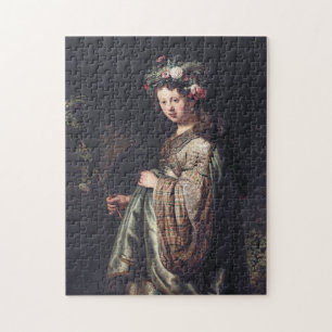 Puzzle Saskia van Uylenburgh, Flora, Rembrandt, 1634