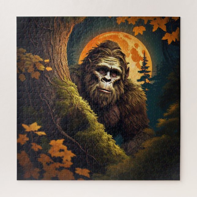 Puzzle Sasquatch qui regarde par-dessus l'épaule (Vertical)
