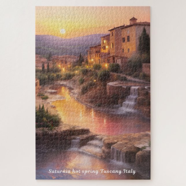 Puzzle Saturnia Hot Springs Toscane Italie Sunset (Vertical)