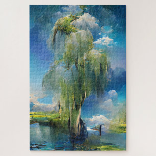 Puzzle Saule vers le ciel Abstrait