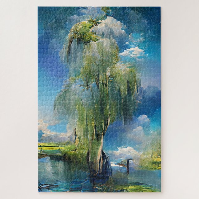 Puzzle Saule vers le ciel Abstrait (Vertical)