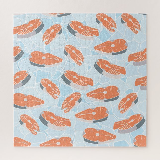 Puzzle Saumon Steak Glace Texture Vintage (Vertical)