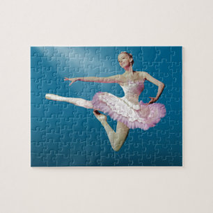 Puzzle Saut de la ballerine sur le bleu
