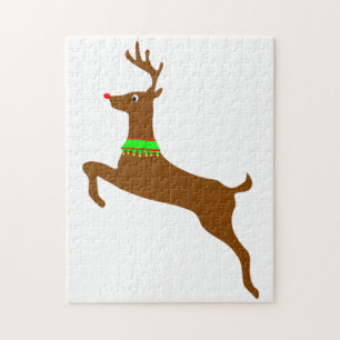 Puzzle Sautant Rudolph le renne rouge de nez
