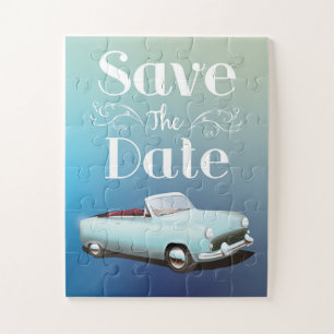 Puzzle Sauvegarder la Date Voiture Classique Vintage