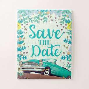 Puzzle Sauvegarder la date voiture classique vintage vint