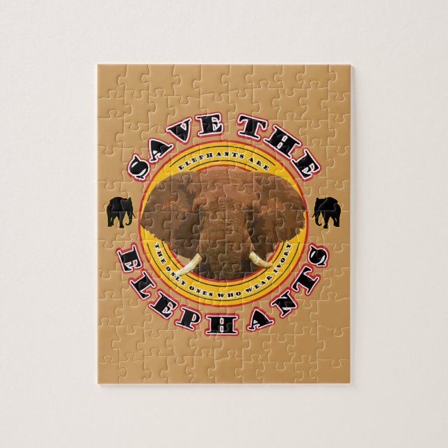 Puzzle Sauvez les éléphants (Vertical)
