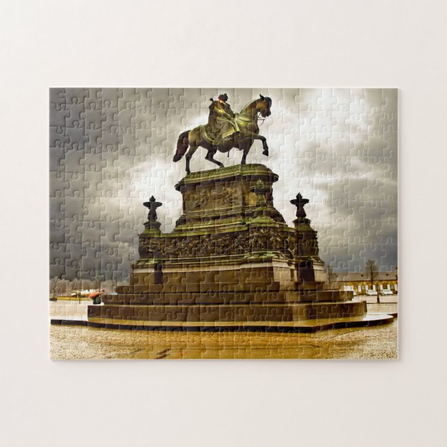Puzzle Saxe Dresde Monument Reiter Allemagne. (Horizontal)