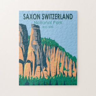 Puzzle Saxon Suisse Parc national Allemagne Vintage