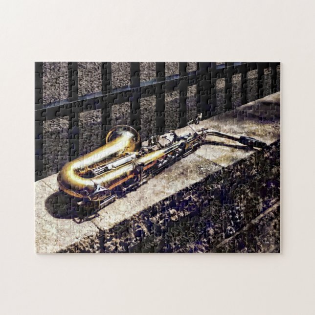 Puzzle Saxophone au mur (Horizontal)