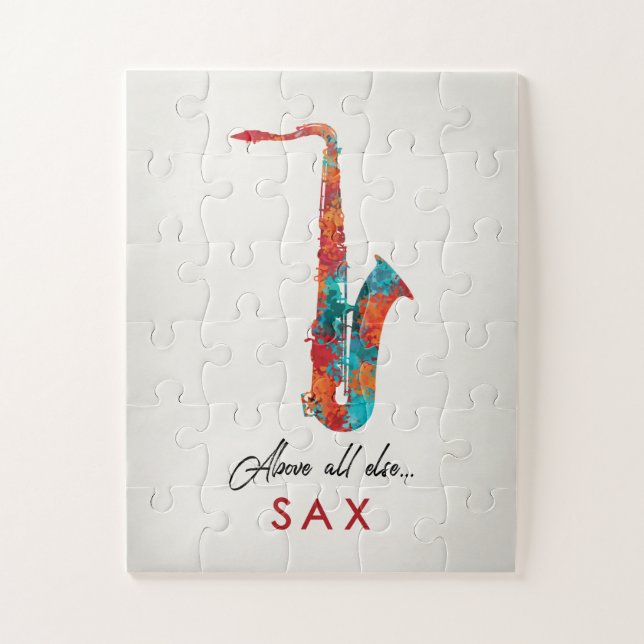 Puzzle Saxophone - Musique colorée brillante (Vertical)