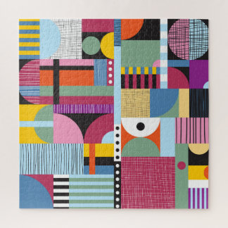 Puzzle Scandinave coloré : Mélange Motif gai.